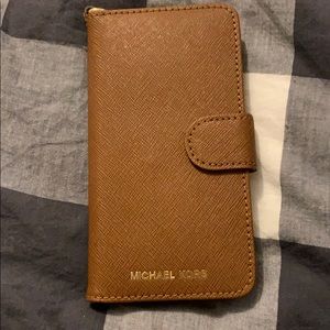 Michael Kors Saffiano Leather Folio Phone Case